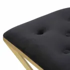 Hoher quadratischer Design-Barhocker aus Eisen und Stoff - Sillie Viadurini