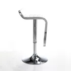 Barhocker aus Kunstleder und Metall - Berchelio Viadurini