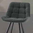 Gepolsterter Küchenhocker mit Metallstruktur 2 Stück - Raggia Viadurini