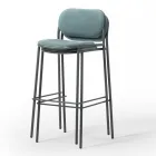 Küchenhocker aus Stoff und Metall Made in Italy 2 Stück - Sangria Viadurini