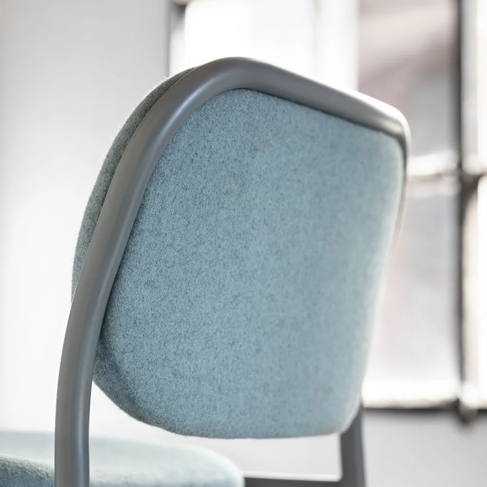 Küchenhocker aus Stoff und Metall Made in Italy 2 Stück - Sangria Viadurini