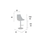 Höhenverstellbarer Küchenhocker aus Kunstleder, hergestellt in Italien – Toronto Viadurini