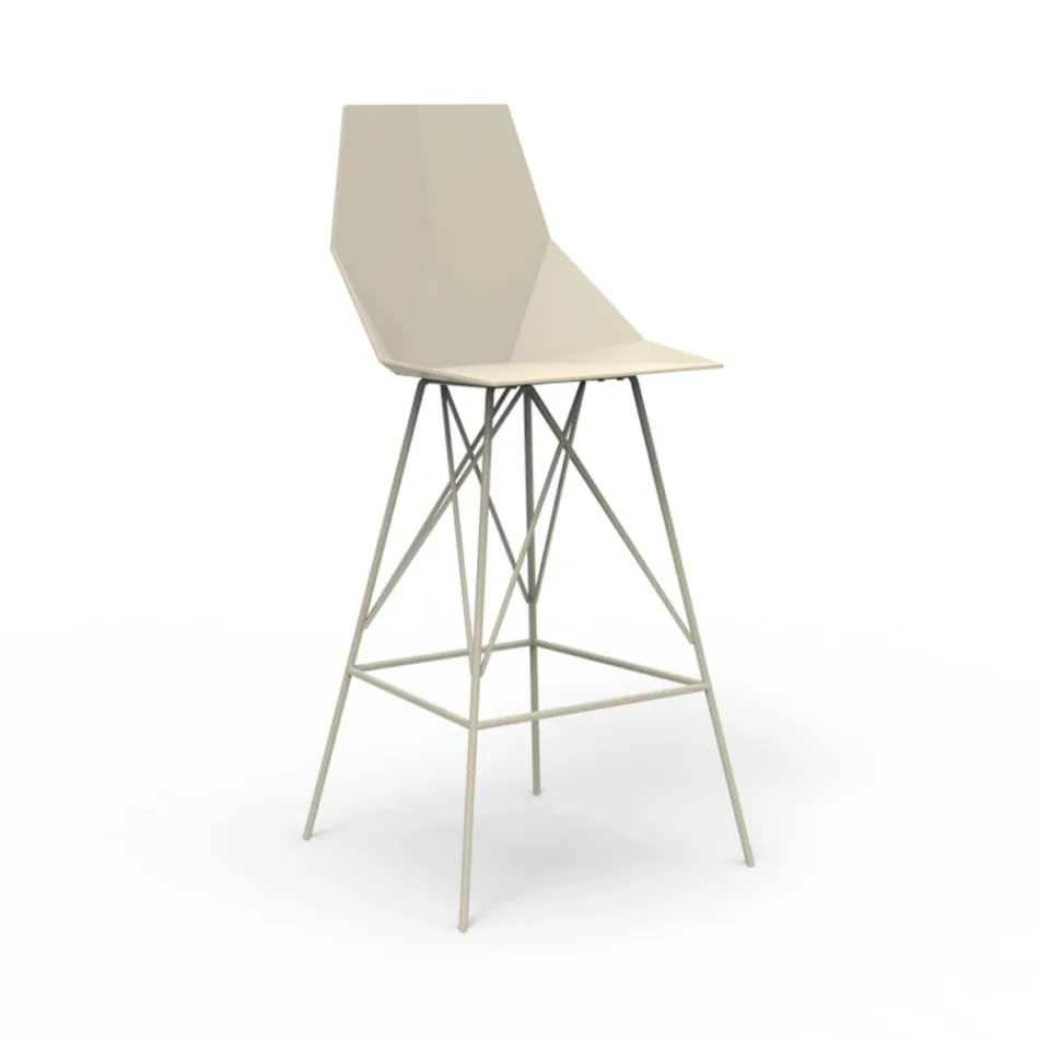 Outdoor-Hocker H 102 cm Faz von Vondom aus Polypropylen und Stahl, 4 Stück Viadurini