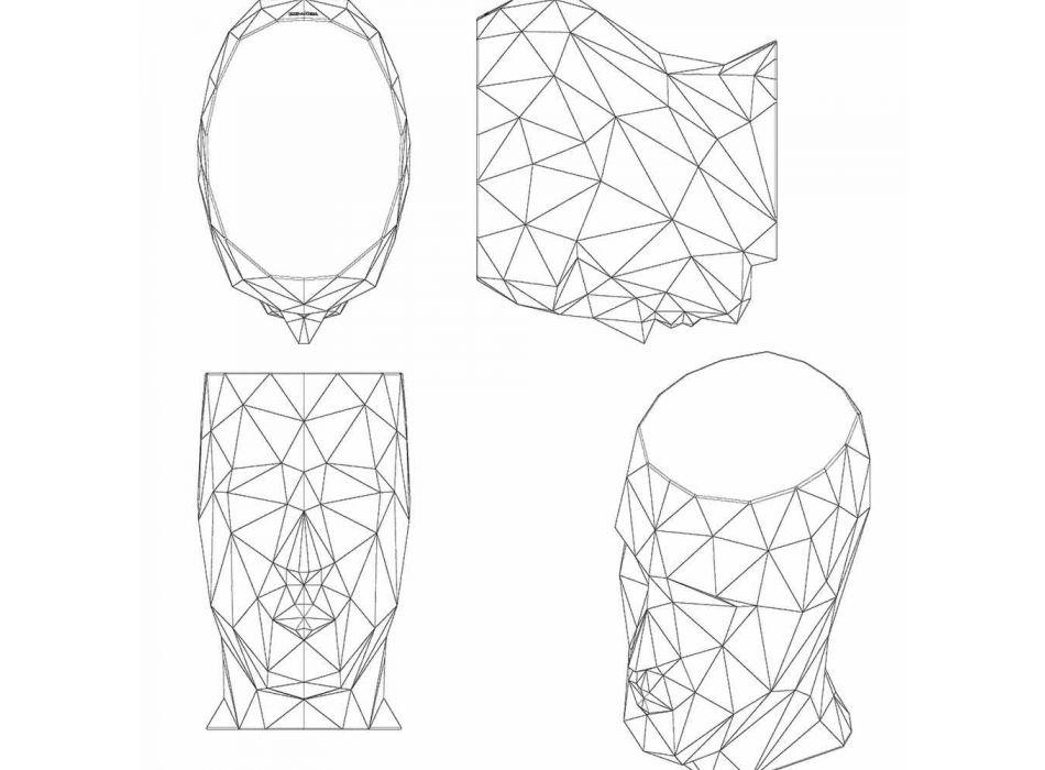 Außenhocker in Form eines Gesichtes aus modernem Design Adan von Vondom Viadurini