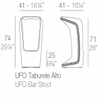 Außenhocker Ufo by Vondom in modernem Design aus Polyethylen Viadurini