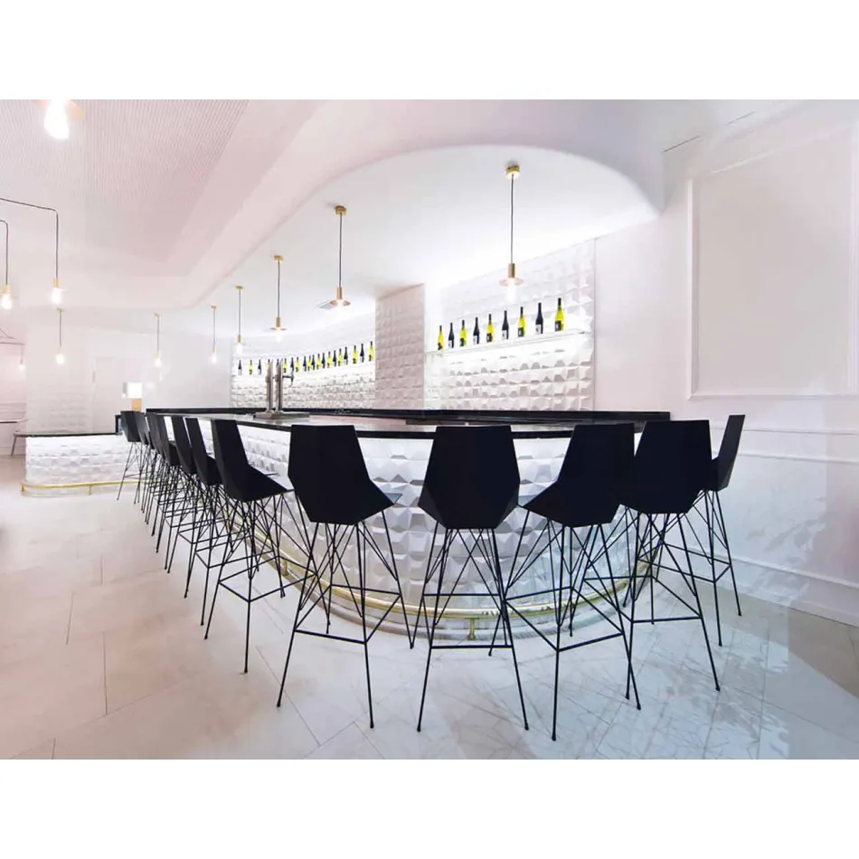 Faz by Vondom Außenhocker H 111 cm aus Polypropylen und Stahl Viadurini