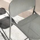 Stapelbarer Metallhocker für den Außenbereich Made in Italy 2 Stück - Synergy Viadurini