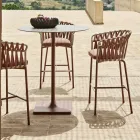 Outdoor-Hocker aus Aluminium Made in Italy - Emmacross von Varaschin Viadurini