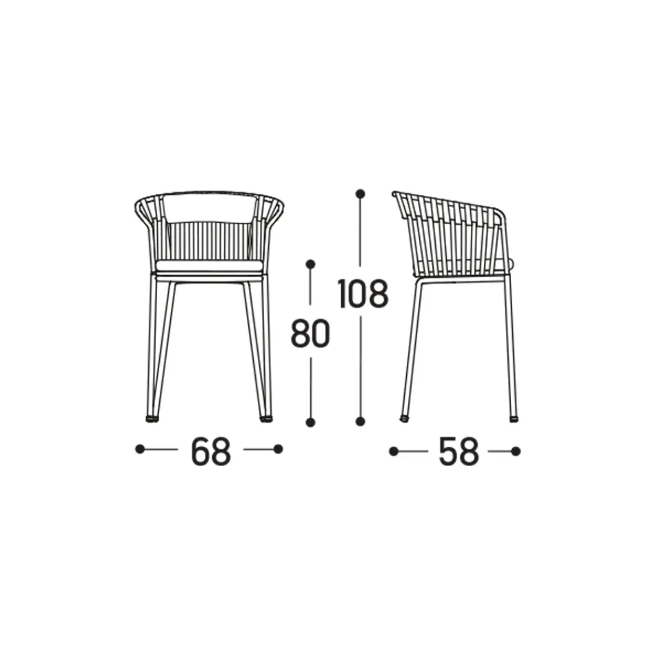 Outdoor Hocker aus Aluminium Made in Italy - Emmacross von Varaschin Viadurini