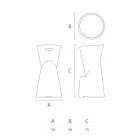 Leuchtender Außenhocker aus weißem Polyethylen Made in Italy - Strawberry Viadurini