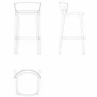 Moderner Outdoor-Hocker Africa H 95 cm von Vondom aus Polypropylen Viadurini