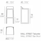 Wall Street Vondom Outdoor-Hocker aus Polypropylen und Glasfaser Viadurini