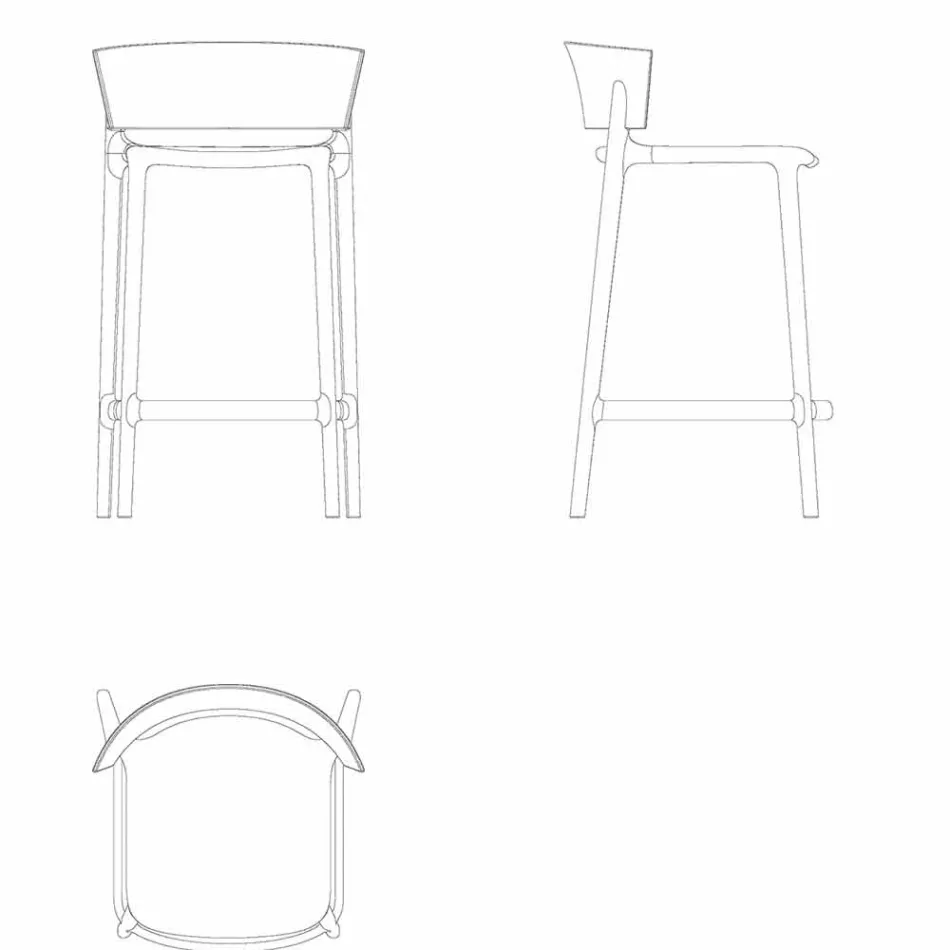 Gartenhocker Africa Vondom aus Polypropylen H 85 cm, Design Viadurini