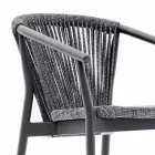 Stapelbarer Gartenhocker aus Aluminium und technischem Stoff - Smart von Varaschin Viadurini