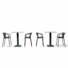 Stapelbarer Gartenhocker aus Aluminium und technischem Stoff - Smart von Varaschin Viadurini