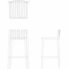 Stapelbarer Gartenhocker Vondom Spritz H 97 cm aus Polypropylen Viadurini