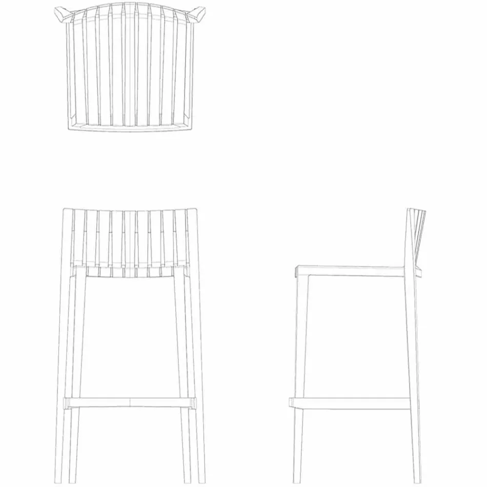 Stapelbarer Gartenhocker Vondom Spritz H 97 cm aus Polypropylen Viadurini