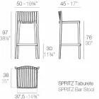 Stapelbarer Gartenhocker Vondom Spritz H 97 cm aus Polypropylen Viadurini