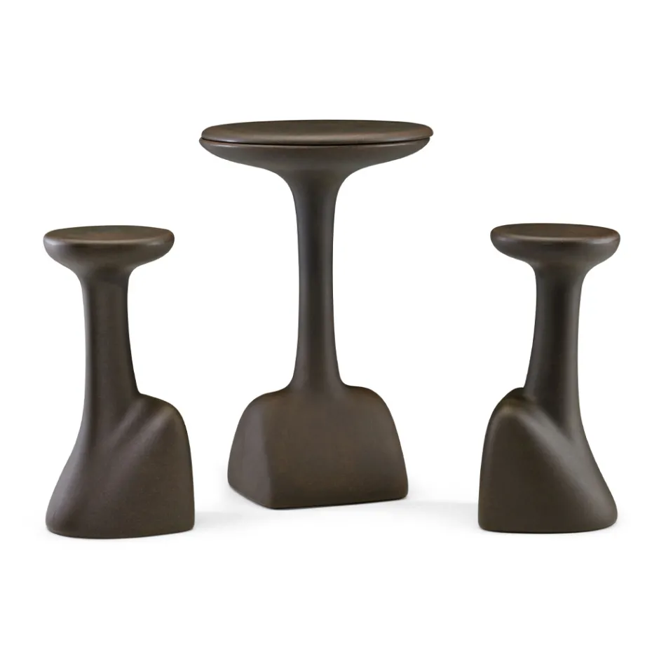 Gartenhocker aus farbigem Polyethylen Made in Italy - Stromboli Viadurini