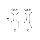 Gartenhocker aus farbigem Polyethylen Made in Italy - Stromboli Viadurini