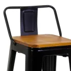 Innen- und Außenhocker aus Eisen und Holz - Schreibwaren Viadurini