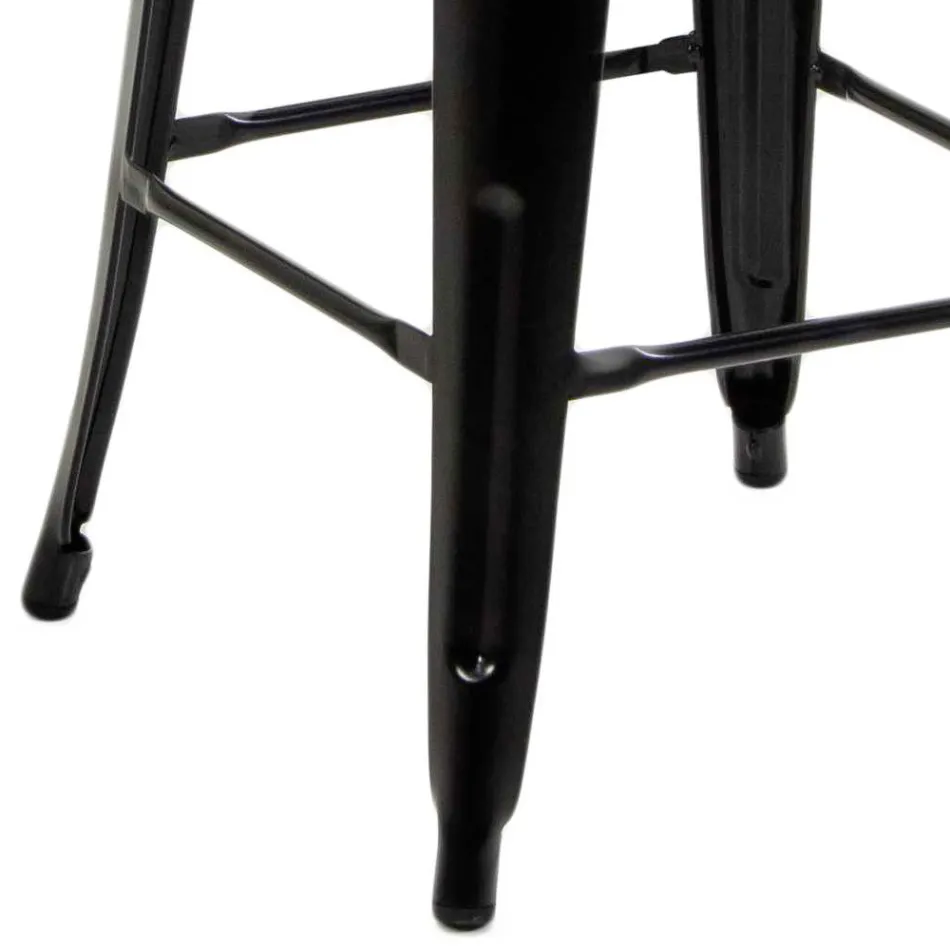 Innen- und Außenhocker aus Eisen und Holz - Schreibwaren Viadurini