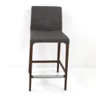 Indoor-Hocker aus Eschenholz und Kunstleder Made in Italy - Floki Viadurini