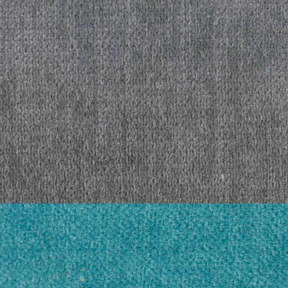 Design-Wohnzimmerhocker aus Stoff mit Rand und anthrazitfarbenem Metall – Scarat Viadurini