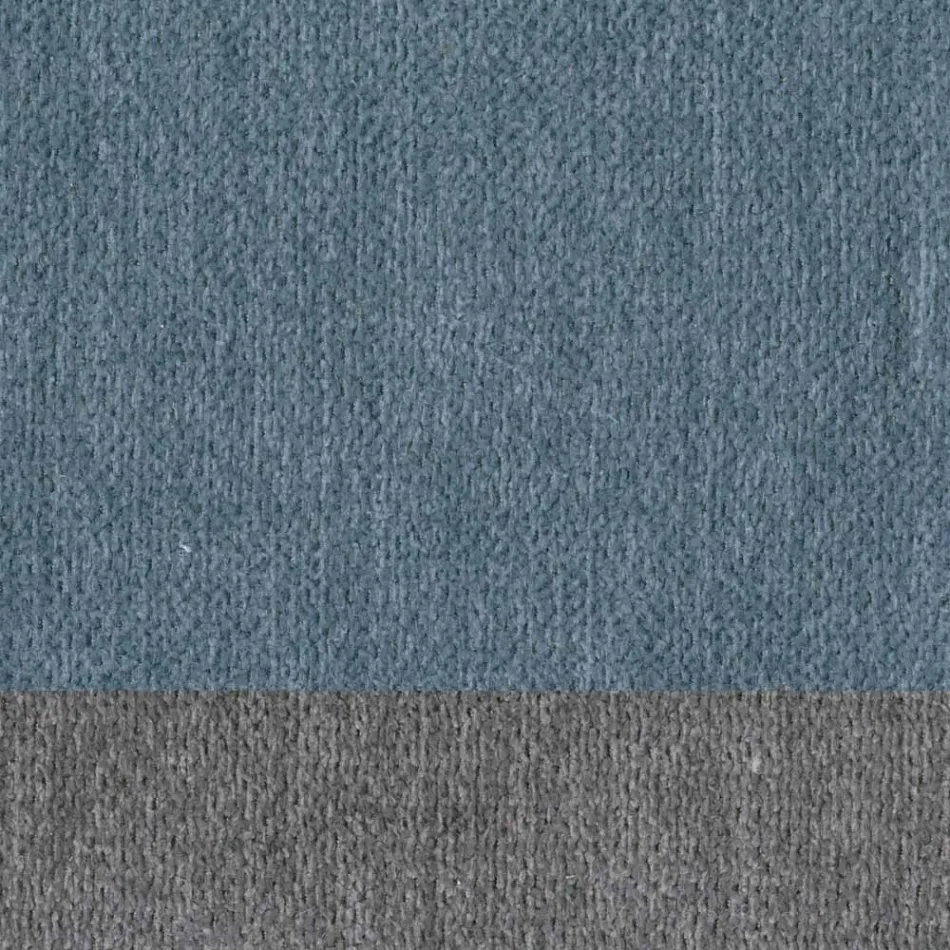 Design-Wohnzimmerhocker aus Stoff mit Rand und anthrazitfarbenem Metall – Scarat Viadurini