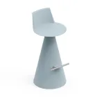 Wohnzimmerhocker aus Polyethylen mit Fußstütze - Ellipse Viadurini