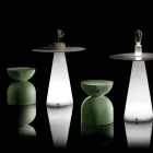 Wohnzimmerhocker aus Polyethylen in verschiedenen Farben - Loopy Viadurini