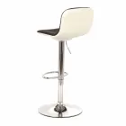 Design Hocker mit Gaslift aus Stoff und verchromtem Metall, 2 Stück - Chrom Viadurini