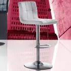 Moderner Hocker im Lift-up Design, Sitz aus Kunstleder - Delfina Viadurini