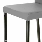 Moderner Design Hocker mit Alwyn H 86 cm Rückenlehne, made in Italy Viadurini