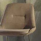 Hocker im modernen Design mit lackiertem Metallschlitten Viadurini