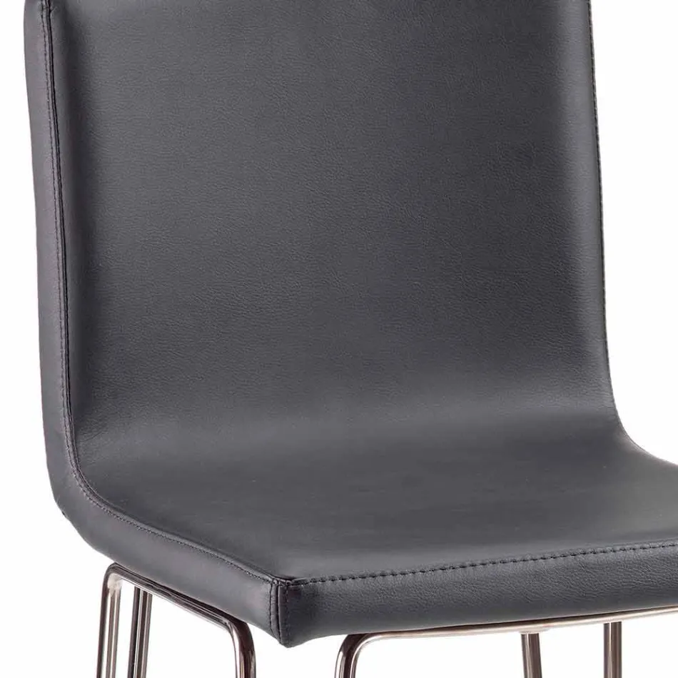 Design Hocker mit hoher Rückenlehne Carlo, H 97 cm, made in Italy Viadurini
