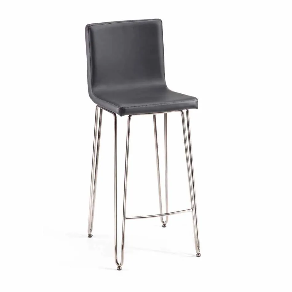 Design Hocker mit hoher Rückenlehne Carlo, H 97 cm, made in Italy Viadurini