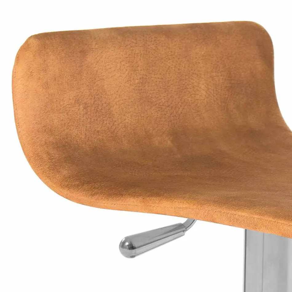 Design Hocker mit verstellbarem Sitz und Inigo Chromgestell Viadurini
