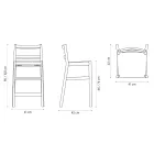 Luxushocker aus massiver Buche mit Stoffsitz, hergestellt in Italien – Nora Viadurini