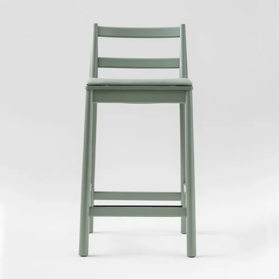 Luxushocker aus massiver Buche mit Stoffsitz, hergestellt in Italien – Nora Viadurini