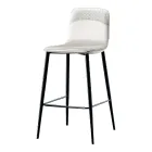 Eleganter Hocker in modernem Design aus farbigem Samt und Metall - Bizet Viadurini
