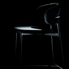 Fester Hocker mit Sitz und Rückenlehne aus Samt, hergestellt in Italien – Cagliari Viadurini