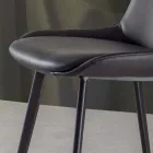 Fester Hocker H 65 cm, Struktur mit 4 Metallbeinen - Ines Viadurini