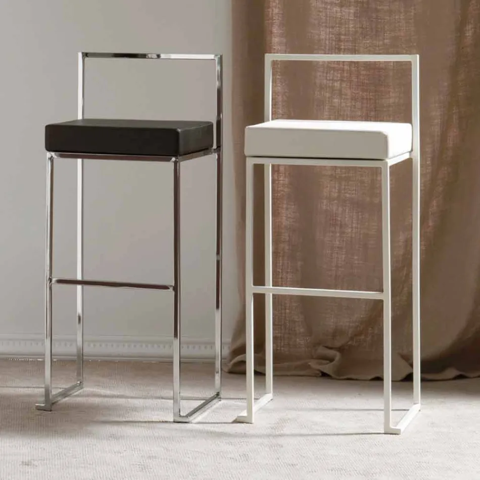 Hocker aus Kunstleder, H 65 cm, modernes Design - Alina Viadurini