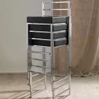 Hocker aus Kunstleder, H 65 cm, modernes Design - Alina Viadurini