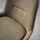 Moderner Hocker mit Sitzfläche aus Kunstleder H 65 cm - Ines  Viadurini