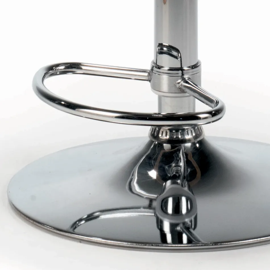 Drehhocker mit Samtsitz und Stahlgestell, hergestellt in Italien – Adria Viadurini