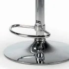 Drehhocker mit gepolstertem Sitz und Stahlgestell, hergestellt in Italien – Arona Viadurini