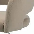 Dreh- und höhenverstellbarer Hocker aus Samt und Stahl – Alassio Viadurini