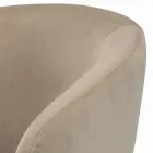 Dreh- und höhenverstellbarer Hocker aus Samt und Stahl – Alassio Viadurini